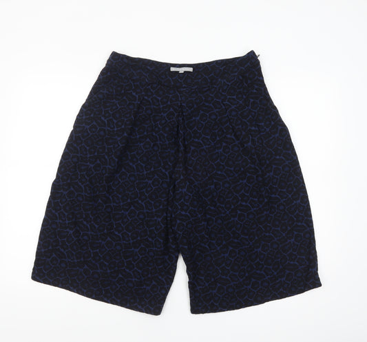 Oliver Bonas Women’s Blue Animal Jacquard Bermuda Shorts Size 14