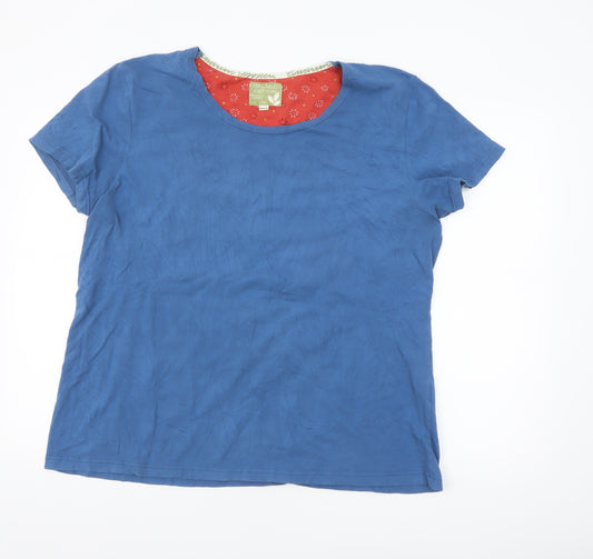 Gudrun Sjödén Women’s Blue Organic Cotton T-Shirt Size 2XL