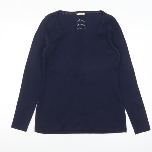 White Stuff Womens Blue Long Sleeve Cotton T-Shirt Size 12