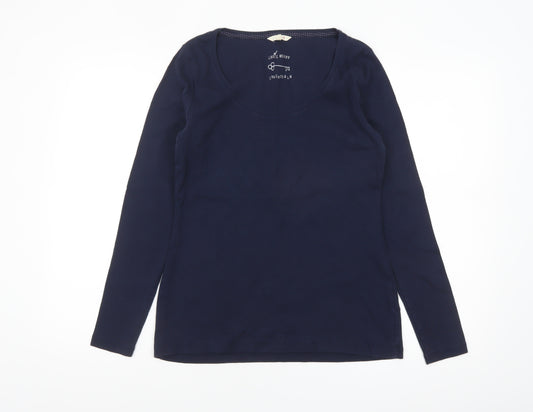 White Stuff Womens Blue Long Sleeve Cotton T-Shirt Size 12