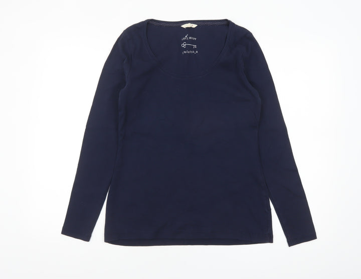 White Stuff Womens Blue Long Sleeve Cotton T-Shirt Size 12