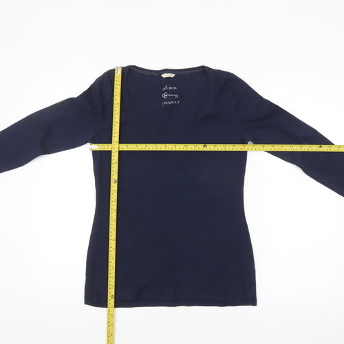 White Stuff Womens Blue Long Sleeve Cotton T-Shirt Size 12