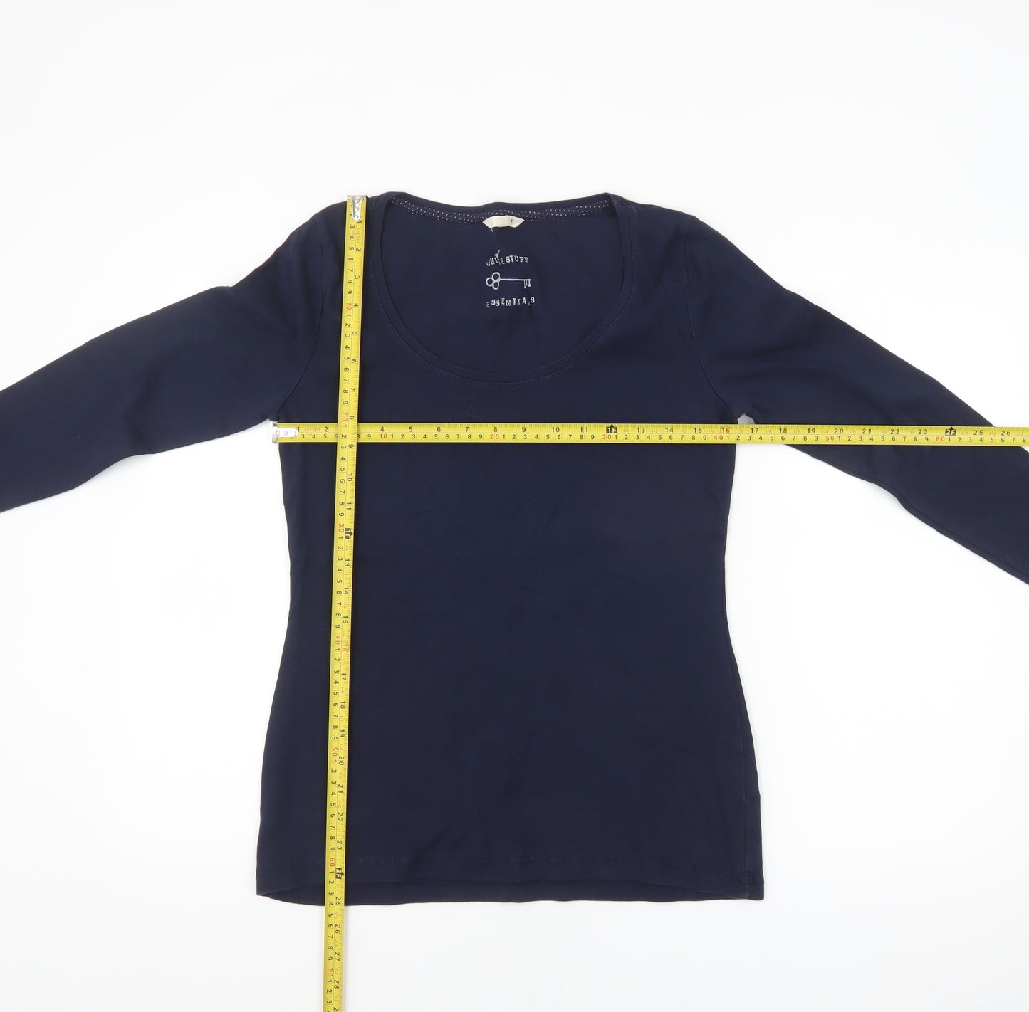 White Stuff Womens Blue Long Sleeve Cotton T-Shirt Size 12