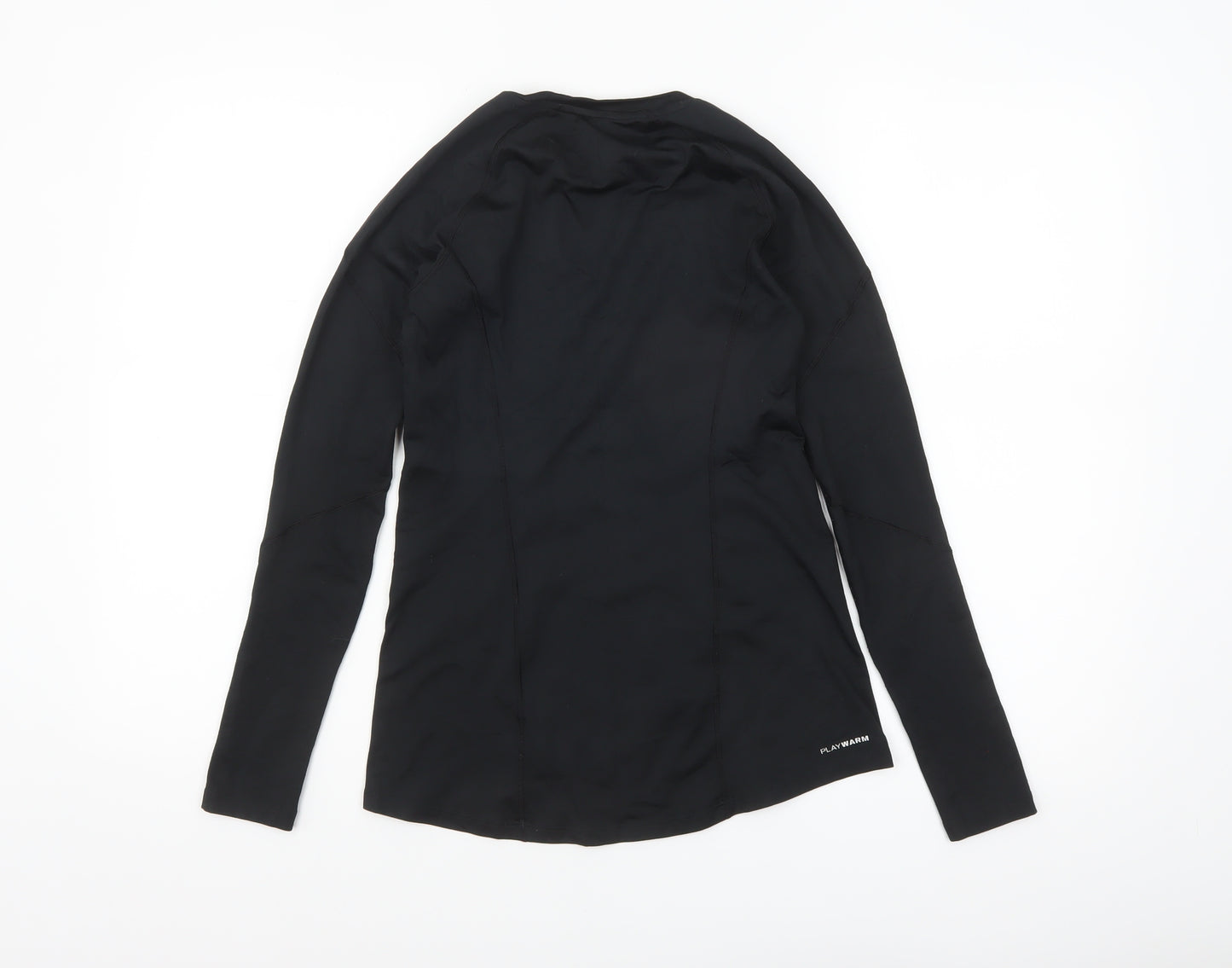 Reebok Womens Black Long Sleeve Slim Fit Activewear Top Size S