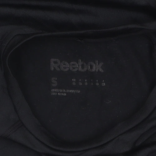 Reebok Womens Black Long Sleeve Slim Fit Activewear Top Size S