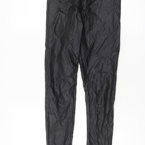 Gallery Women’s Black Faux Leather Stretch Leggings Size M