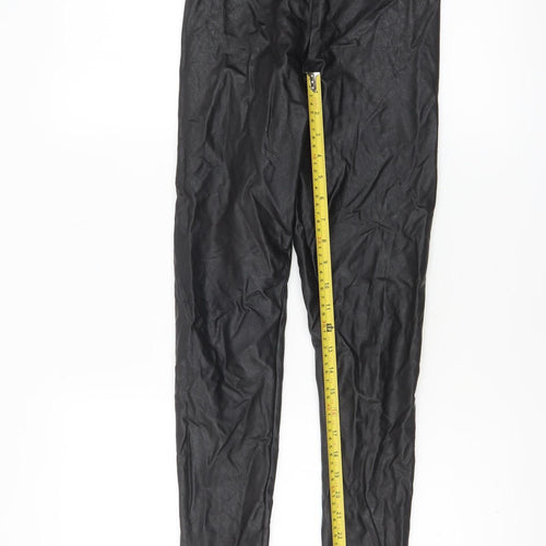 Gallery Women’s Black Faux Leather Stretch Leggings Size M
