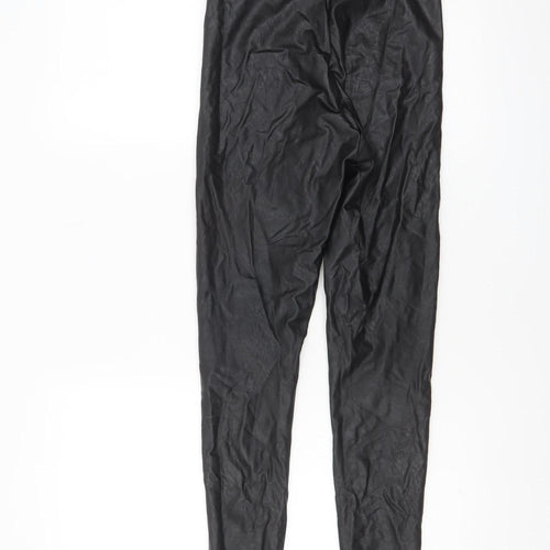 Gallery Women’s Black Faux Leather Stretch Leggings Size M