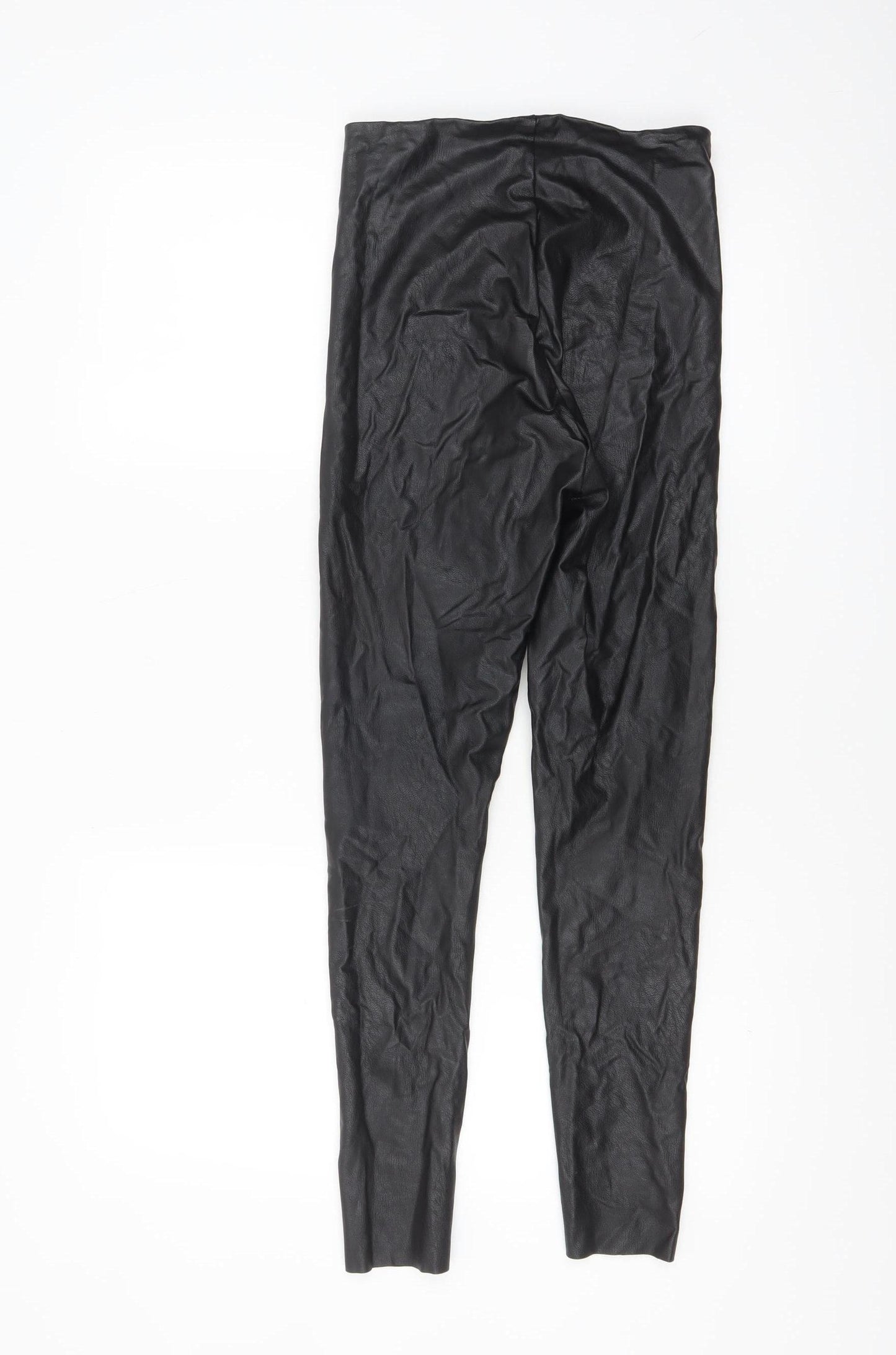 Gallery Women’s Black Faux Leather Stretch Leggings Size M