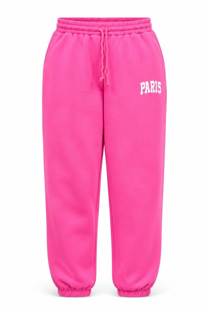 Dunnes Women’s Pink Paris Logo Fleece Sweatpants M