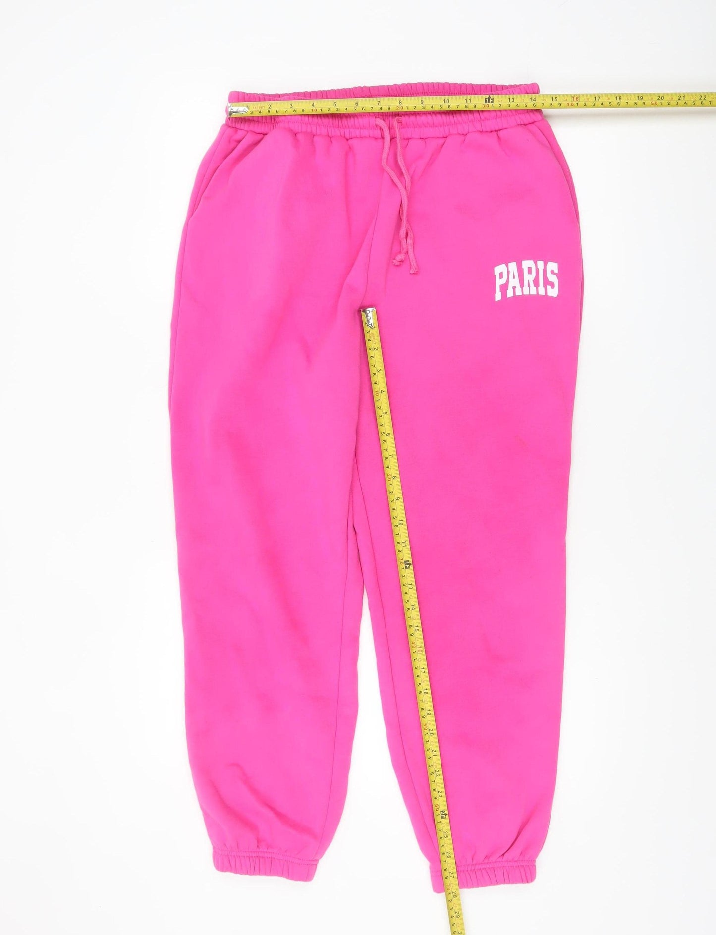 Dunnes Women’s Pink Paris Logo Fleece Sweatpants M