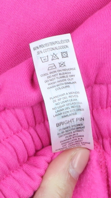 Dunnes Women’s Pink Paris Logo Fleece Sweatpants M