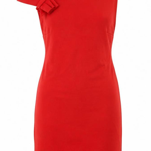 MNG Collection Women Red Bodycon One Shoulder Dress Size 14