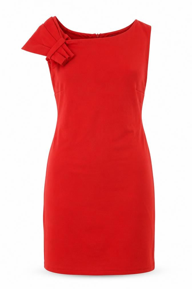 MNG Collection Women Red Bodycon One Shoulder Dress Size 14