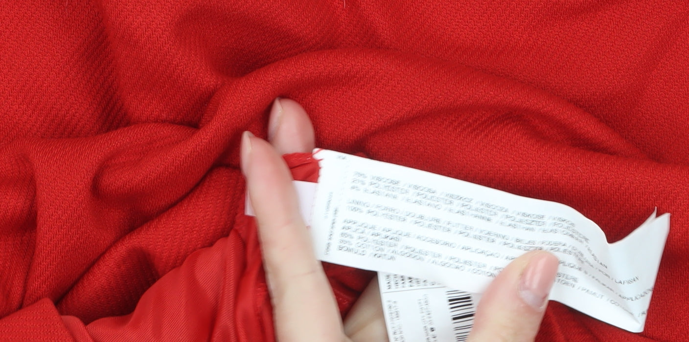 MNG Collection Women Red Bodycon One Shoulder Dress Size 14