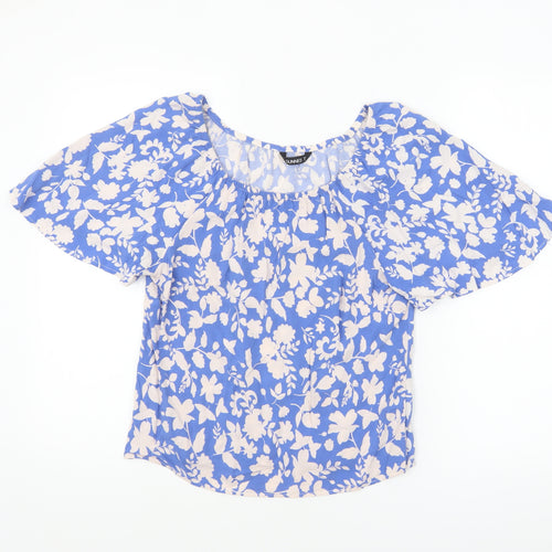 Dunnes Stores Women's Blue Floral Viscose Blouse XS