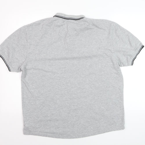 Firetrap Men's Grey 3XL Cotton Blend Short Sleeve Polo Shirt