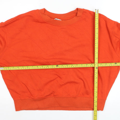 Tu Women’s Orange Pullover Sweatshirt Size S Cotton Blend Casual