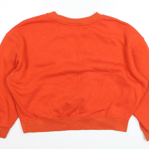 Tu Women’s Orange Pullover Sweatshirt Size S Cotton Blend Casual