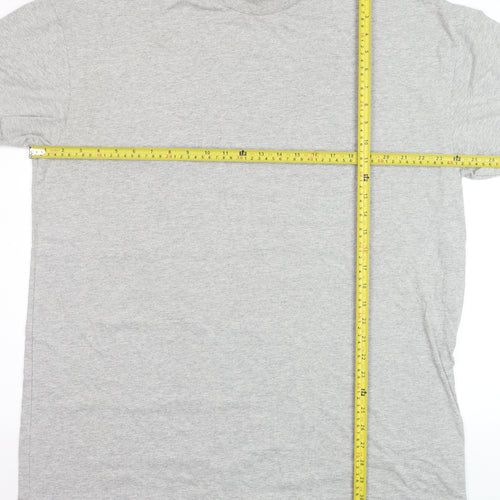 Collusion Mens Grey Crew Neck Cotton T-Shirt Size S Regular Fit