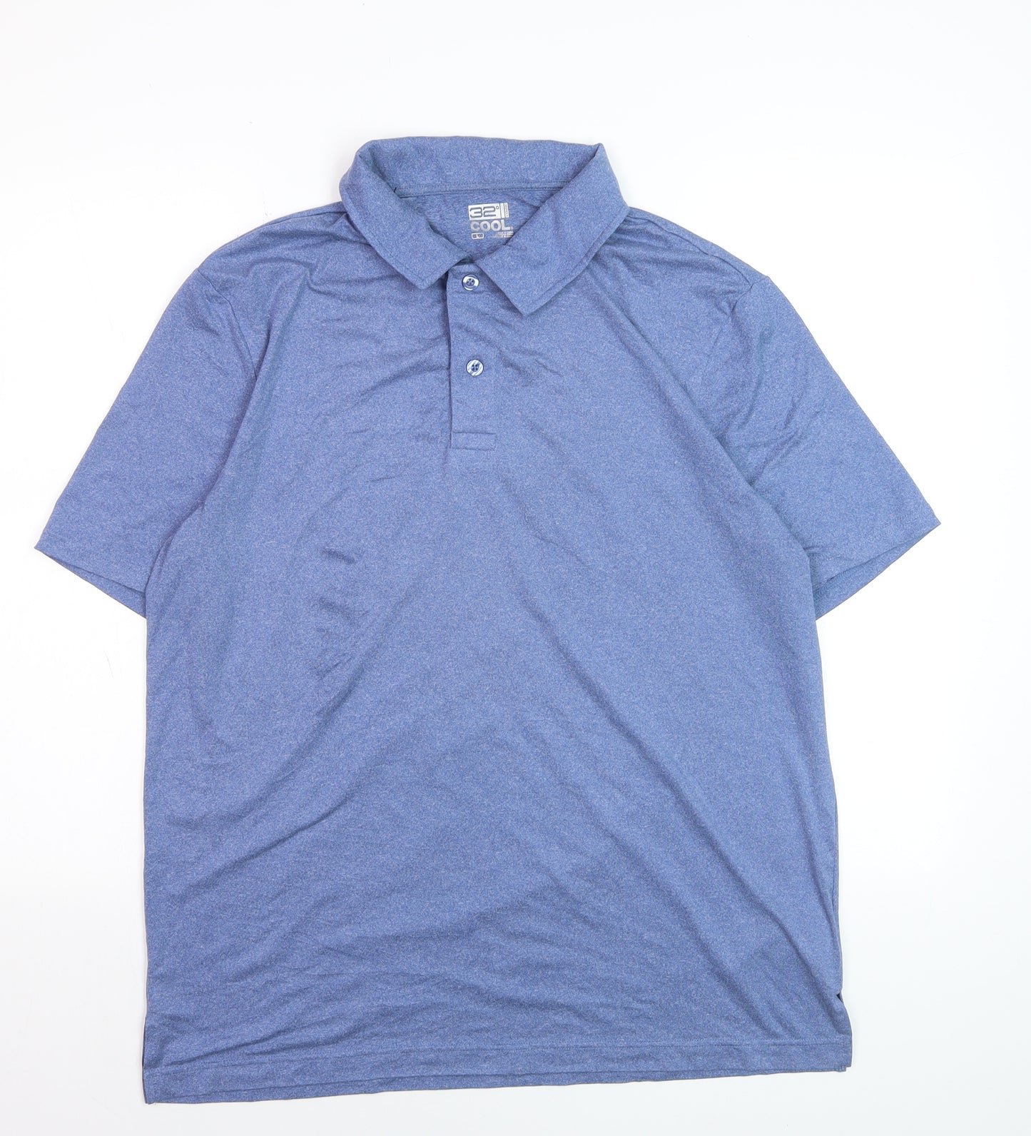 32 Degrees Cool Men’s Blue Moisture Wicking Polo Shirt L