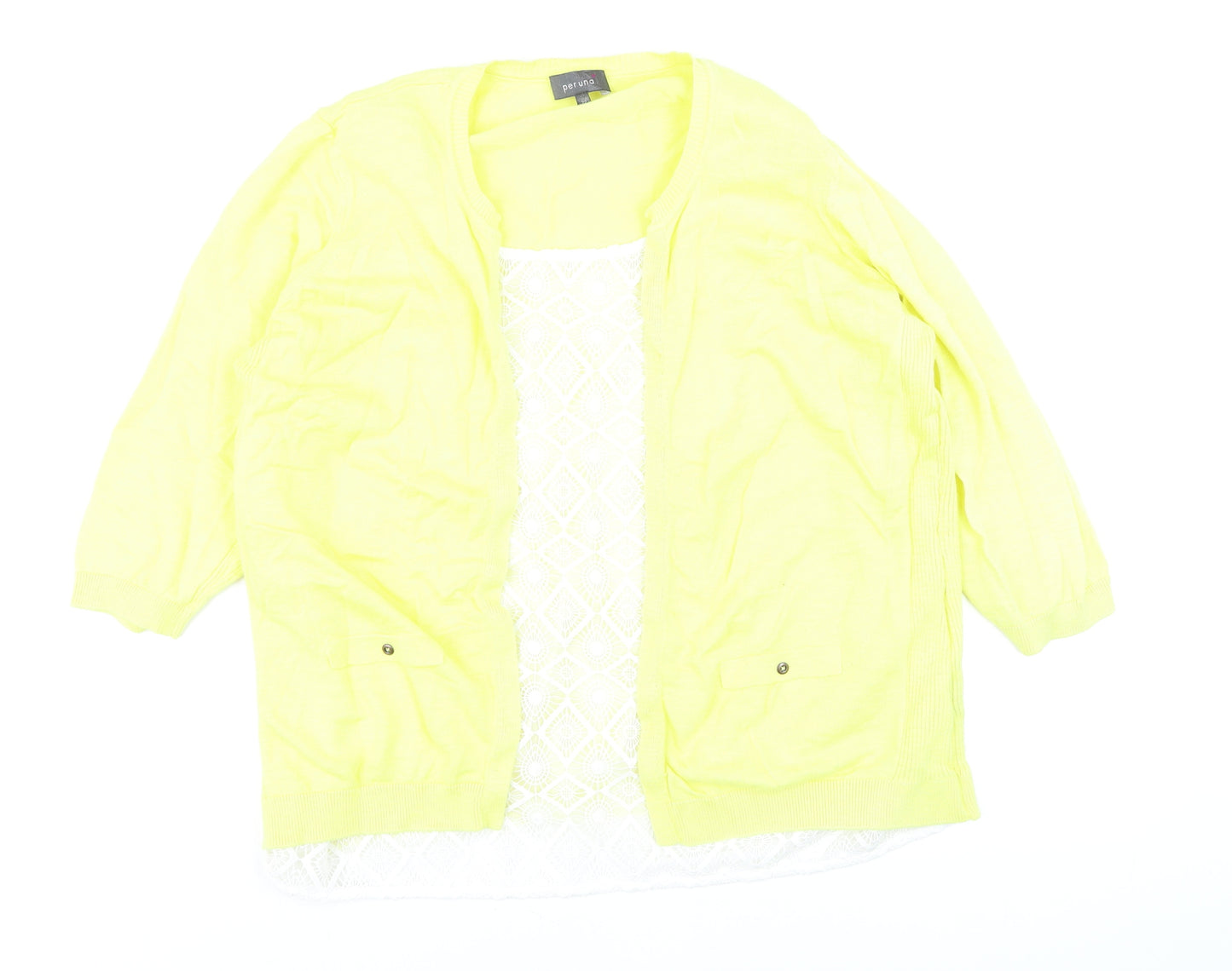 Marks and Spencer Per Una Women Lime Size 22 Open Cardigan
