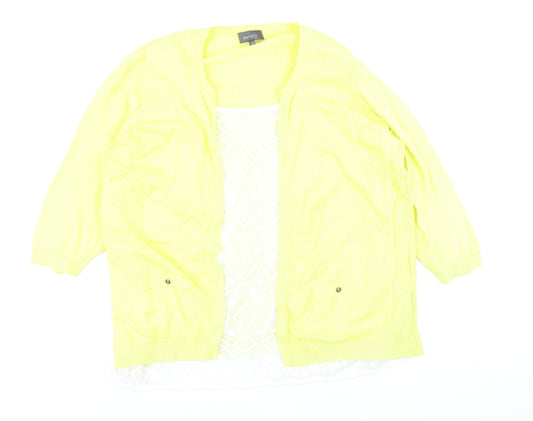 Marks and Spencer Per Una Women Lime Size 22 Open Cardigan