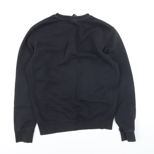 Nike Men's Black XS Fleece Pullover Sweatshirt Crew Neck Logo