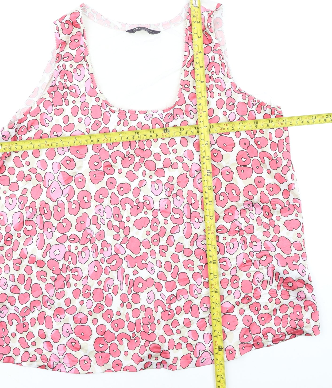 Marks and Spencer Women’s Pink Floral Camisole Tank Top Size 14