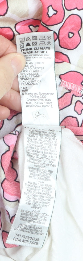 Marks and Spencer Women’s Pink Floral Camisole Tank Top Size 14