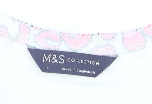 Marks and Spencer Women’s Pink Floral Camisole Tank Top Size 14