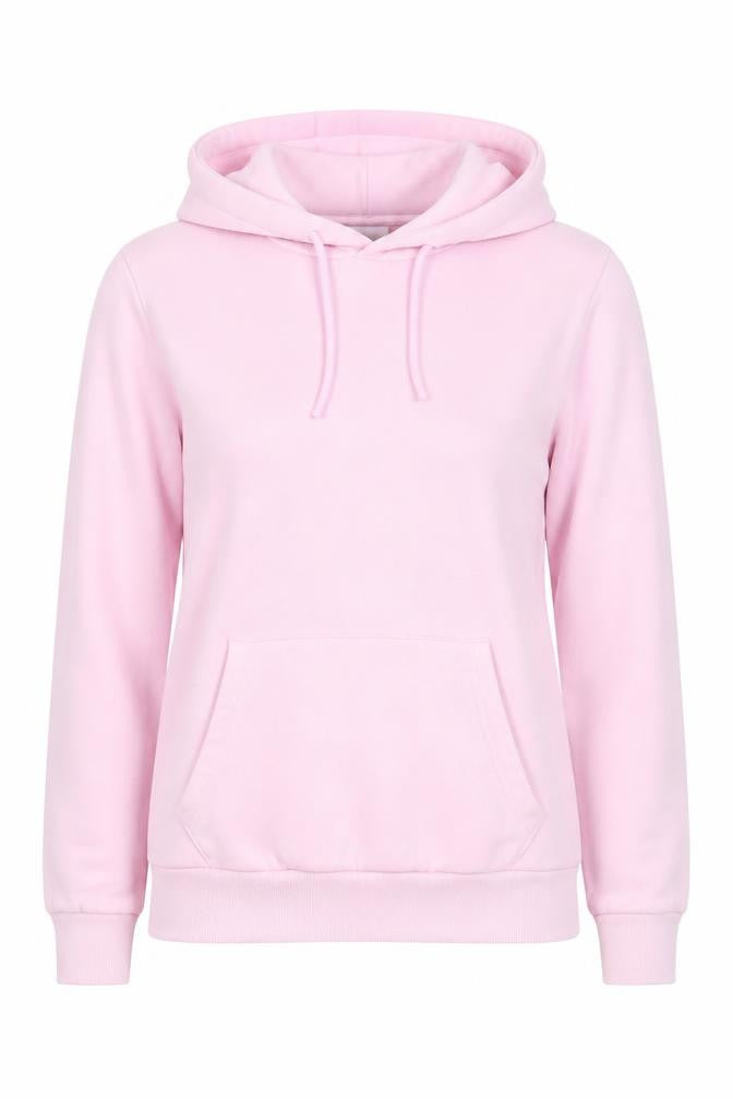 Front view of McKenzie Women's Pink Pullover Hoodie Small Cotton Blend
