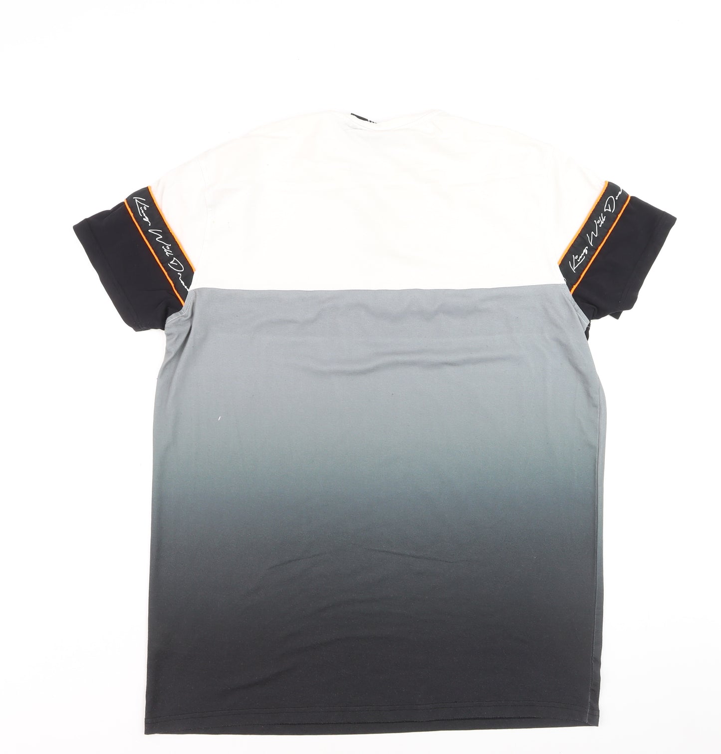 KWD Men's Multicoloured XL Crew Neck Colourblock T-Shirt