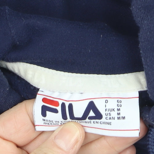 Fila Boys Multicoloured Hoodie M Red Navy White Pullover Cotton Blend