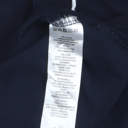 French Connection Men's Black Cotton Polo Shirt Size M Classic Fit