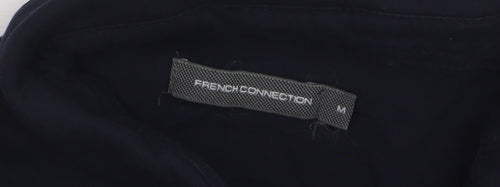 French Connection Men's Black Cotton Polo Shirt Size M Classic Fit