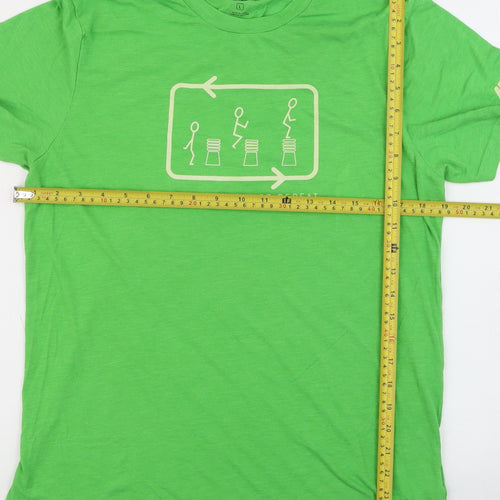 INOV-8 Men's Green Graphic Sports T-Shirt Size L Lightweight Gym Top