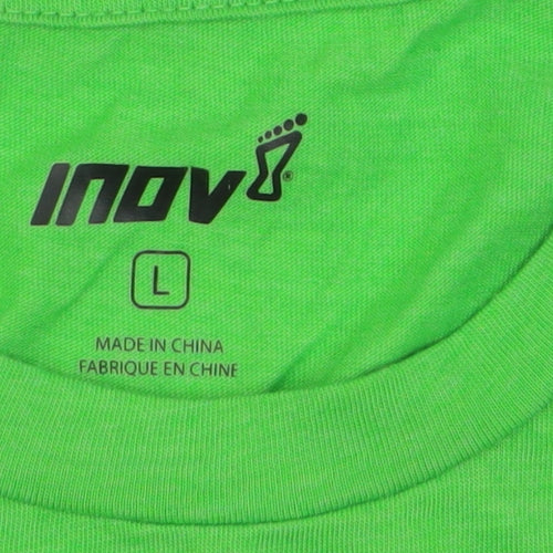 INOV-8 Men's Green Graphic Sports T-Shirt Size L Lightweight Gym Top