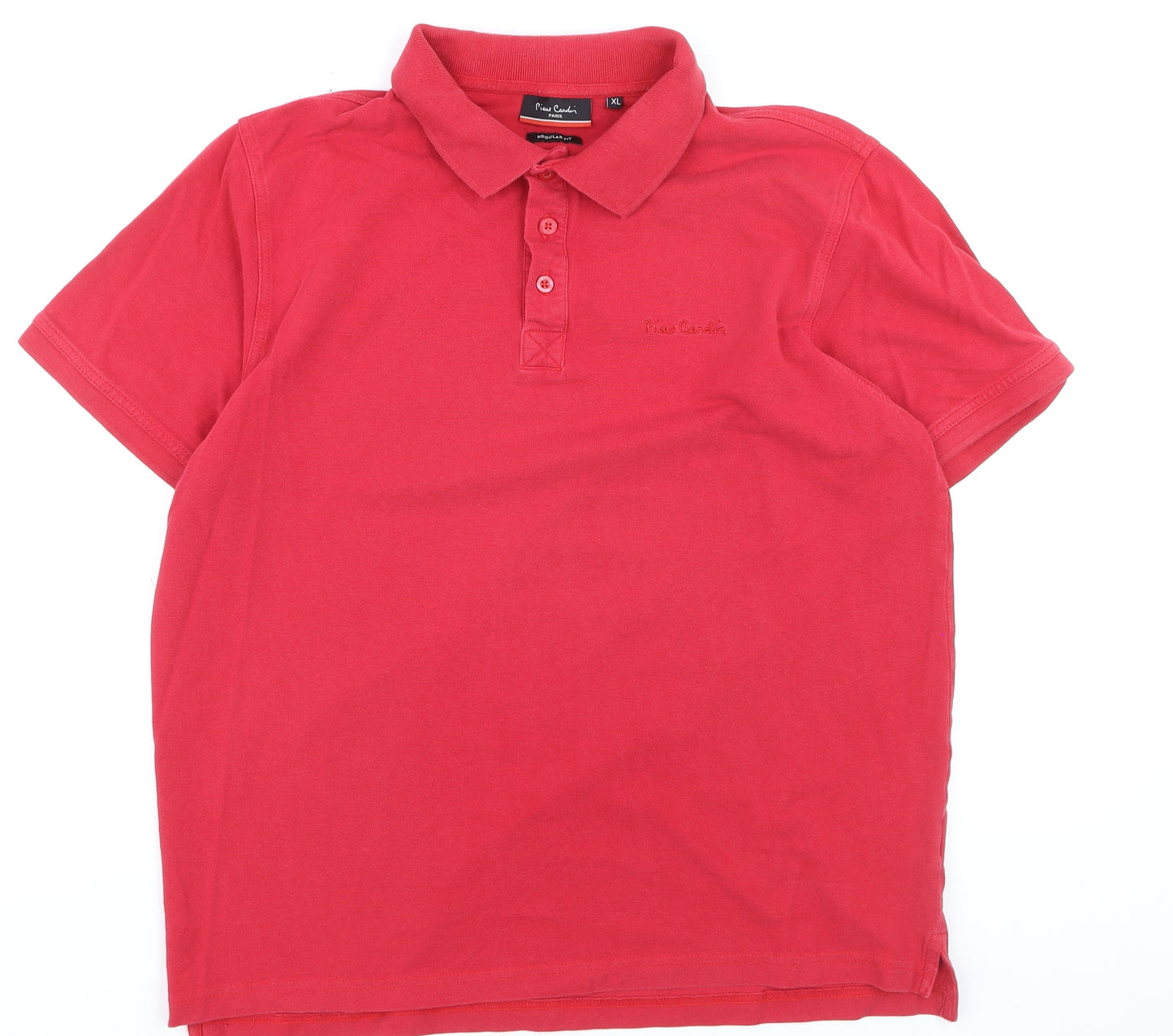 Pierre Cardin Men’s Red Cotton Regular Fit Polo Shirt XL