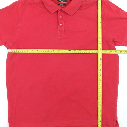 Pierre Cardin Men’s Red Cotton Regular Fit Polo Shirt XL