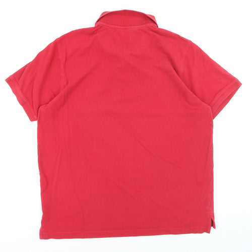 Pierre Cardin Men’s Red Cotton Regular Fit Polo Shirt XL