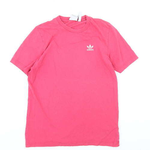 Adidas Women's Pink XS Basic Cotton Short Sleeve T-Shirt