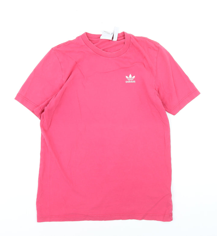 Adidas Women's Pink XS Basic Cotton Short Sleeve T-Shirt