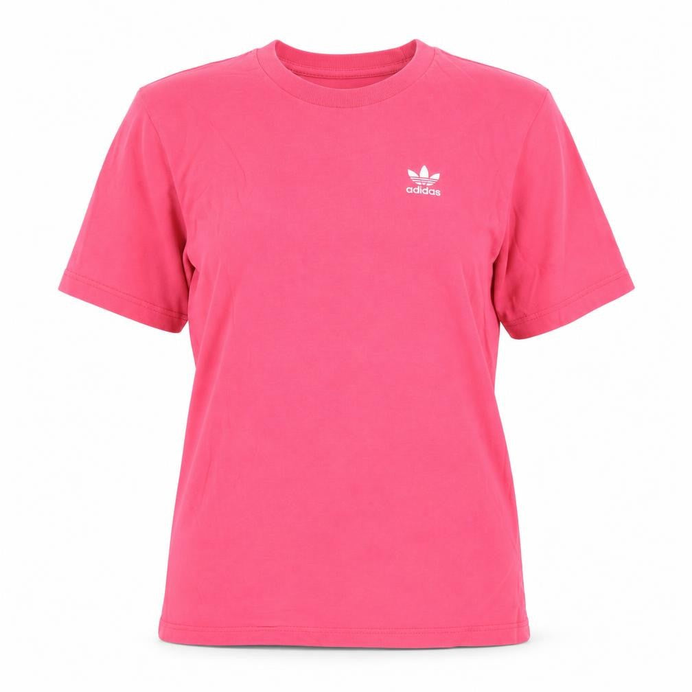 Front view of Adidas Women's Pink XS Basic Cotton Short Sleeve T-Shirt