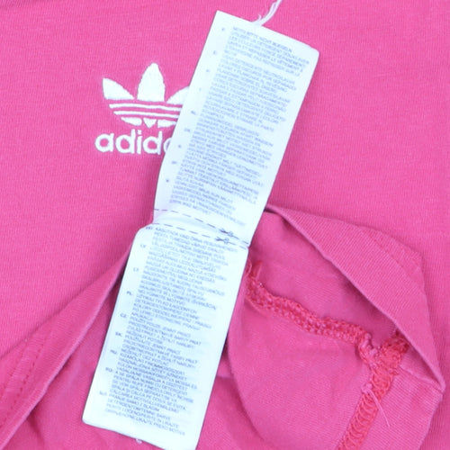 Adidas Women's Pink XS Basic Cotton Short Sleeve T-Shirt