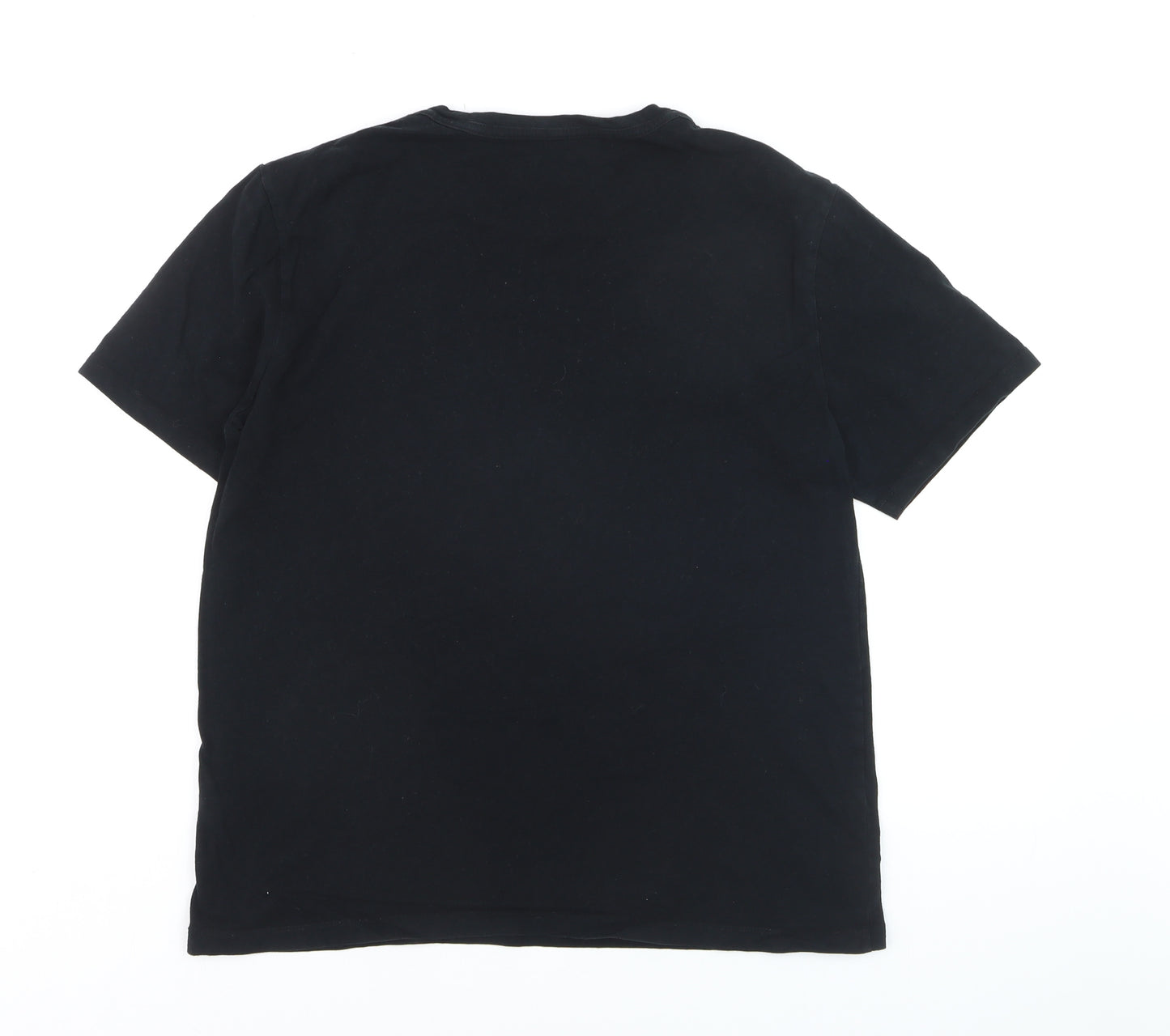 AllSaints Men's Black Crew Neck Cotton T-Shirt XL Classic Fit