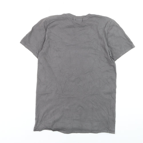 PrettyLittleThing Women's Grey 'Anti Social Butterfly' Cotton T-Shirt XS