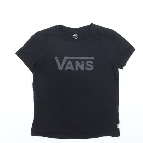 Vans Men’s Black Small Logo Graphic Regular Fit T-Shirt