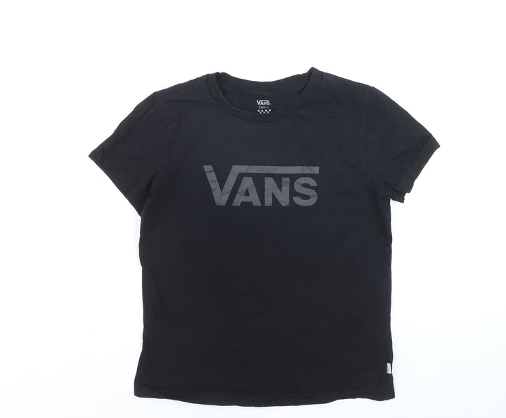 Vans Men’s Black Small Logo Graphic Regular Fit T-Shirt