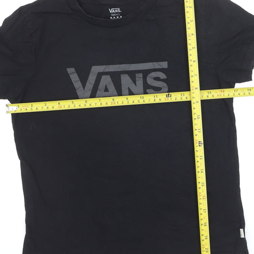 Vans Men’s Black Small Logo Graphic Regular Fit T-Shirt
